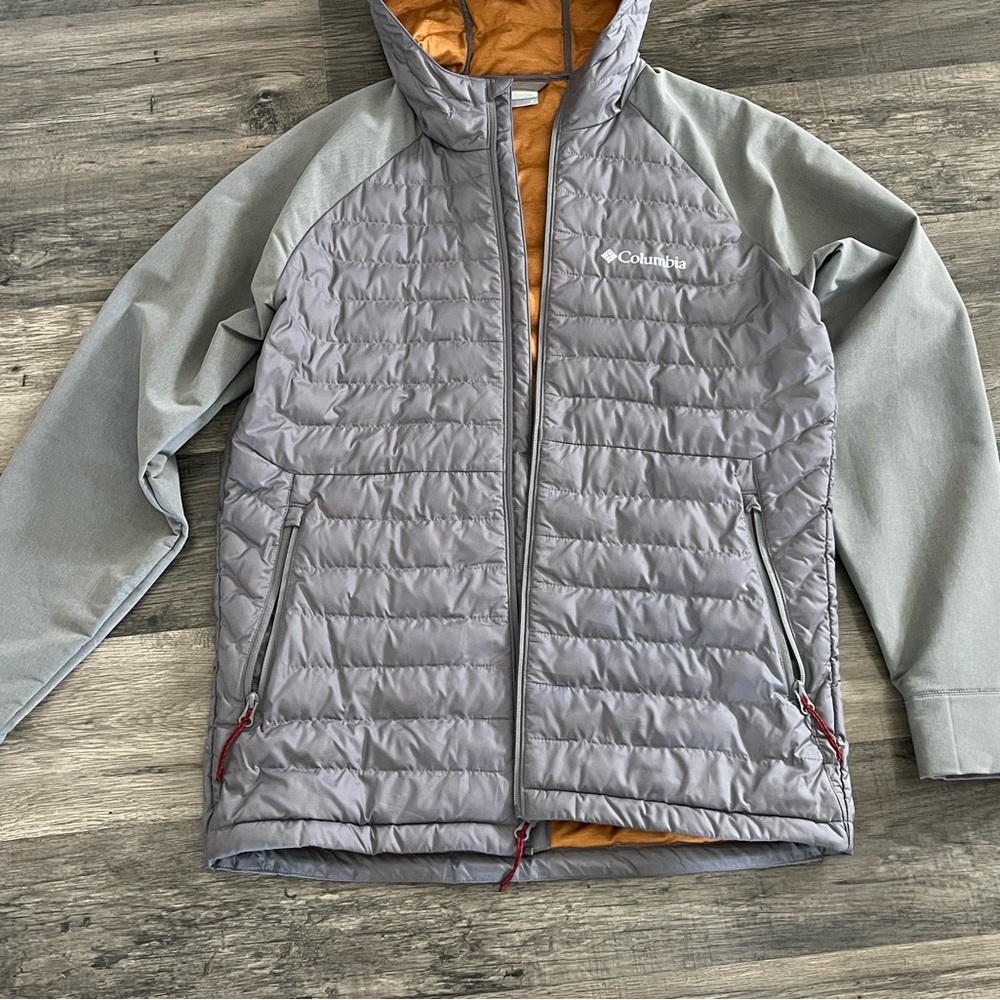 Mens Columbia gray jacket coat medium